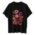 thumbnail image 7 of Womens Tops Dressy Casual Short Sleeve V Neck Work Out Shirts Gym Loose Long Tee Shirts Womens Graphic, 7 of 7