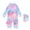 Blue, variant on LRen Toddler Swimsuit Girl 3t Long Sleeve Swimsuit 2 Piece Rash Guard Bathing Suits Upf 50 Uv Cute Crewneck Beachwear Girls'swimwear Bikini Set