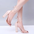 thumbnail image 1 of Zapatos de mujer Vendaje Tacones altos Sandalias de tacón grueso de moda transparente para mujer Wmkox8yii shjk3601, 1 of 5
