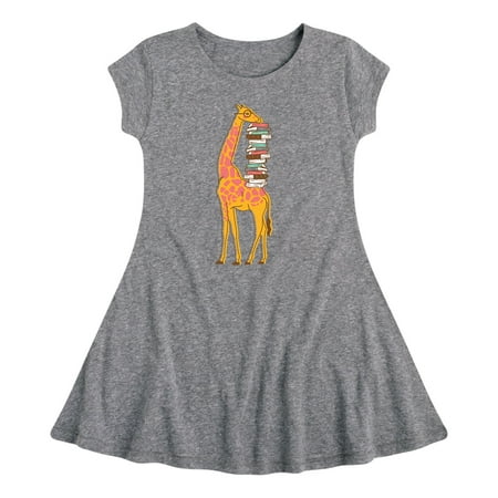 

Instant Message - Giraffe Carrying Books - Toddler And Youth Girls Fit And Flare Dress