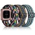thumbnail image 1 of Compatible with Fitbit Versa and Fitbit Versa 2 Bands for Women Men, 3 Pack Elastic Band Stretchy Nylon Strap Accessories for Fitbit Versa 2 Smart Wat, 1 of 4