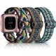 thumbnail image 1 of Compatible with Fitbit Versa and Fitbit Versa 2 Bands for Women Men, 3 Pack Elastic Band Stretchy Nylon Strap Accessories for Fitbit Versa 2 Smart Wat, 1 of 4