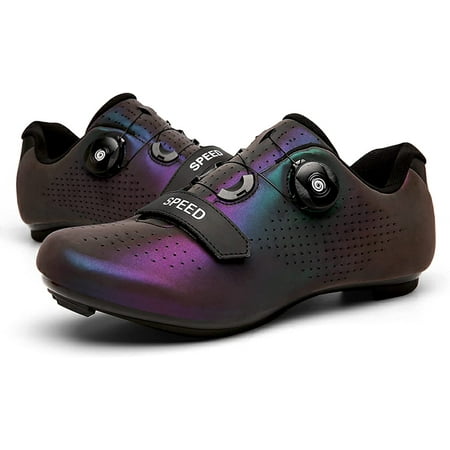 

Cycling Shoes Men Women Outdoor Sports Mountain Bike Sneakers Color Purple-road Bottom EU 42