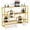 Gold, variant on Costway Wall Mounted Wine Rack 47” Large Floating Bar Shelves with Glass Holder for Kitchen Black