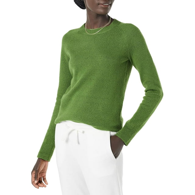 walmart Essentials Chandail à Col Rond à Manches Longues pour Femmes, Coupe Classique, Toucher Doux