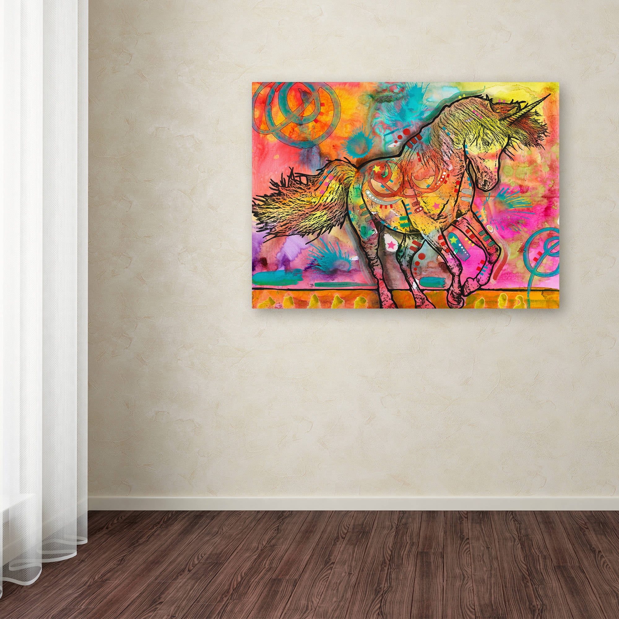 Trademark Fine Art Dean Russo Unicorn Canvas Wall Art - 14x19