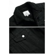 LZLER Mens Winter Jean Jacket Sherpa Lined Denim Jacket for Men