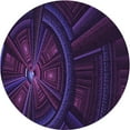 thumbnail image 1 of Ahgly Company Machine Washable Indoor Round Transitional Deep Purple Area Rugs, 3' Round, 1 of 7