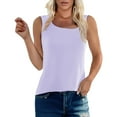 thumbnail image 3 of Women's Cooling Ribbed Camisole: Seamless Sleeveless Tank Top with Stretch, Breathable Round Neck Vest for Summer & Lounge Wear, 3 of 8