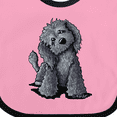 thumbnail image 4 of Inktastic Curious Black Doodle Boys or Girls Baby Bib, 4 of 4