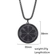 thumbnail image 6 of EUEAVAN Wicca Key of Solomon Pentacle Stainless Steel Talisman Men Black Necklace, 6 of 6