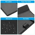 thumbnail image 4 of Uxcell 7.5"x4.7" Organizador de Padfolio de Negocios A6 Clipboard Negro Cuero PU Carpeta de Documentos Soporte de Bloc de Escritura, 4 of 6