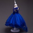 thumbnail image 3 of Falda infantil Falda de malla bronceada Vestido infantil Falda hinchada de flores para boda Vestido infantil grande, 3 of 6