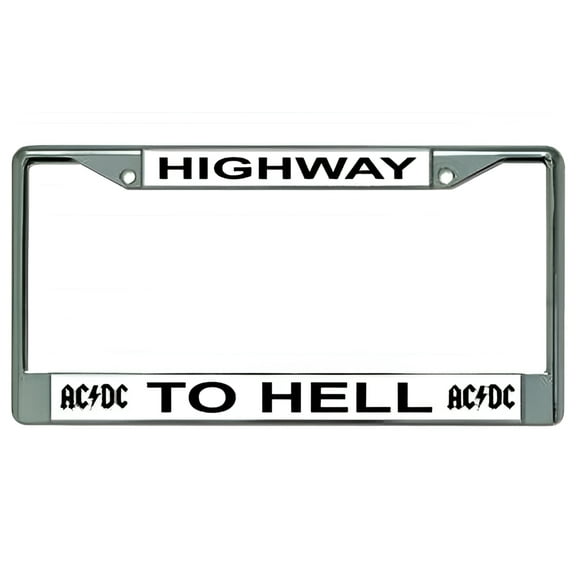 AC/DC Highway To Hell Chrome License Plate Frame