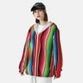 thumbnail image 5 of Daiia Mexican Serape Blanket Stripes UPF 50+ Sun Protection Hoodie Jacket Lightweight Long Sleeve Sun Shirt for Women Men with Pocket Hiking Outdoor-, 5 of 9
