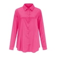 thumbnail image 3 of Womens Summer Tops, Womens Shirts, Women's Fashion Satin V Neck Long Sleeve Blouse Stylish Attire for Casual and Formal Occasions Elegant Apparel for Everyday Wear Trendy Clothing for Modern Women, 3 of 8