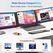 Blackview Laptop Screen Extender, 14 IPS Portable Monitor for Laptop, 1080P FHD Dual Display Screen for 13-17.3 Laptops, USB-C/HDMI Plug & Play for Wins/Mac/Android