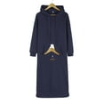 thumbnail image 5 of DondPO Maxi Dress for Women Hoodie Dress Women's Loose Hooded Long Dress Padded Sweatshirt Casual Fashion Dress Large Pocket Dress Casual Dresses Long Sleeve Dress Blue Dress XXL, 5 of 8