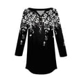 thumbnail image 5 of Long Sleeve Shirts for Women 3/4 Length Sleeve Tops Spring Neck Casual Print Tunic T Shirts Three Quarter Length Tops Long Sleeve Tops, 5 of 5
