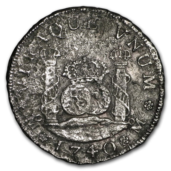 1740 MF Mo Mexico Silver 4 Reales Philip V XF (Shipwreck Effect)
