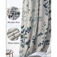 thumbnail image 6 of Blue Teal Botanical Blackout Curtains for Bedroom 45 Inch Length 2 Panels Set, Rustic Country Spring Floral Summer Leaf Thermal Energy Saving Window Treatment Curtains Blackout Drapes 52"x45", 6 of 8