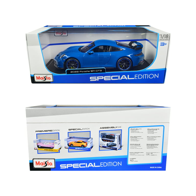 2022 Porsche 911 GT3 Blue Special Edition 1/18 Diecast Model Car by Maisto