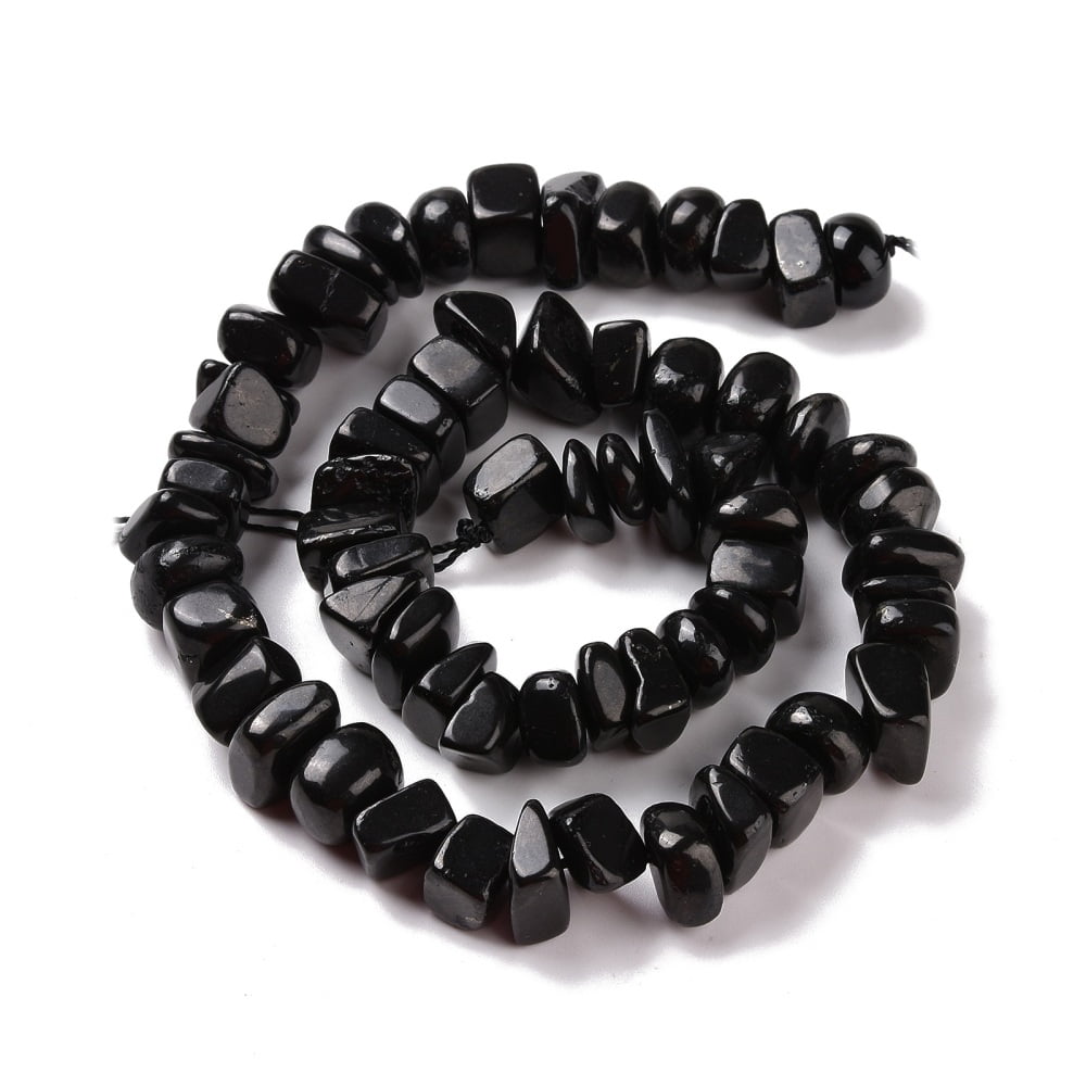 2Strand Natural Shungite Stone Beads Strands Nuggets 10~16x10~12.5x6.5~7mm Hole: 1mm about 63~64pcs/strand 15.75~15.83 inch(40~40.2cm)