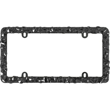 License Plate Frame - Dazzle, Black