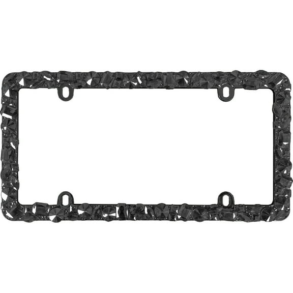 License Plate Frame - Dazzle, Black