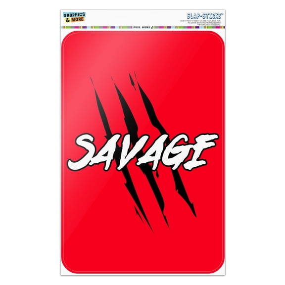 Savage Claw Mark Red and Black Home Business Office Sign