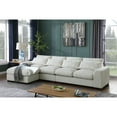 thumbnail image 2 of Devion Furniture 123.24'' Fabric Square Arm Modular Reversible Sectional Sofa & Ottoman-Color:Beige, 2 of 8