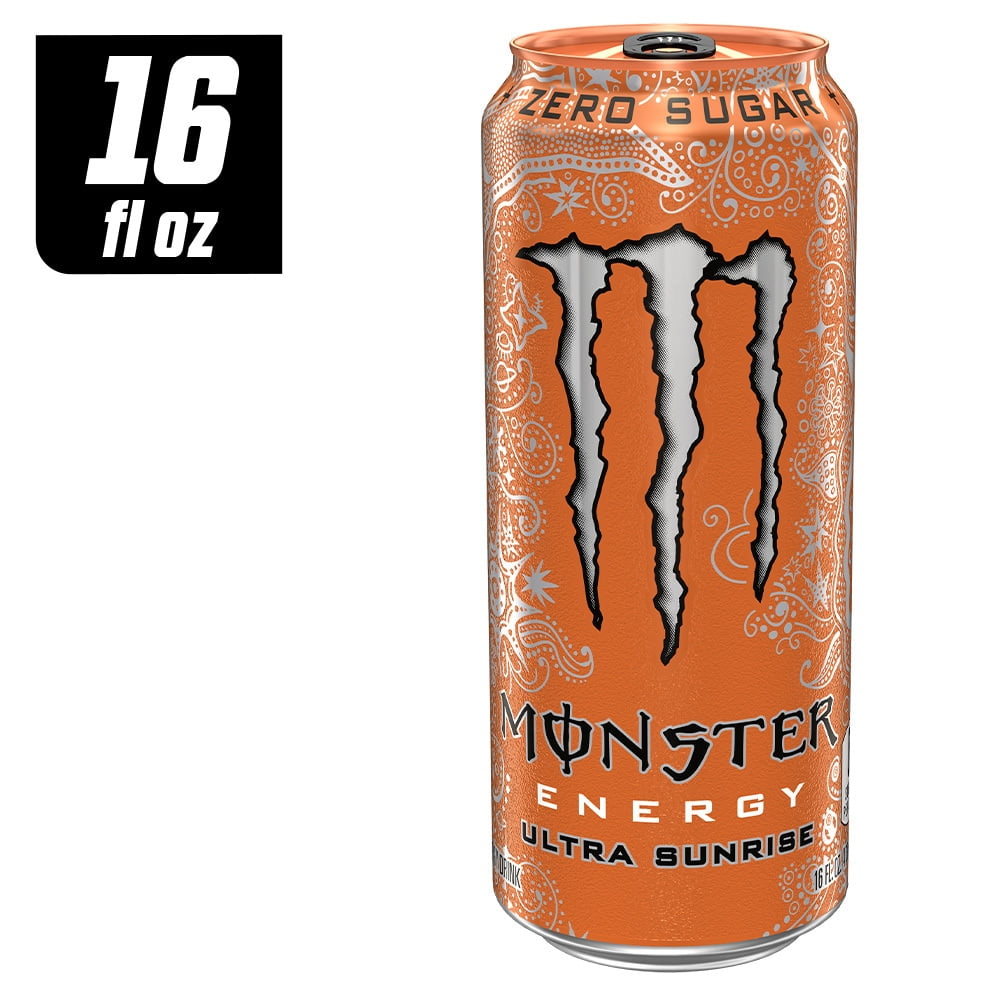Monster Zero Sugar Ultra Sunrise Energy Drink Can 16 fl oz - 3 count
