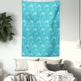 thumbnail image 3 of Teal Decor Wall Hanging Tapestry, Waves Pattern in Ocean Summertime Oriental Japanese Style Cartoon Illustration, Bedroom Living Room Dorm Accessories, 40 X 60 Inches, Gift Ideas, by Ambesonne, 3 of 5