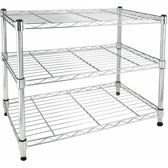 Simple Deluxe 3 Tier Storage Shelving Unit, 24" D x 14"W x 20" H