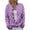 Purple, variant on Chunky Cardigan Sweaters for Women, Comdrip Women's Open Front Cardigans Cute Flower Print Sweaters Crew Neck Button Down Trendy Fall Tops Coat Womens Cardigan Sweaters Purple XL