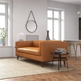 thumbnail image 5 of Dolomite Mid Century Modern Living Room Genuine Leather Sofa in  Cognac Tan, 5 of 7