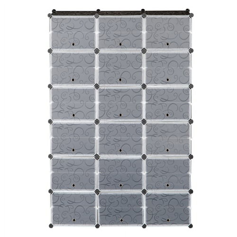 Ktaxon 36 Cubes Modular Plastic Shoe Rack, 12 Tiers