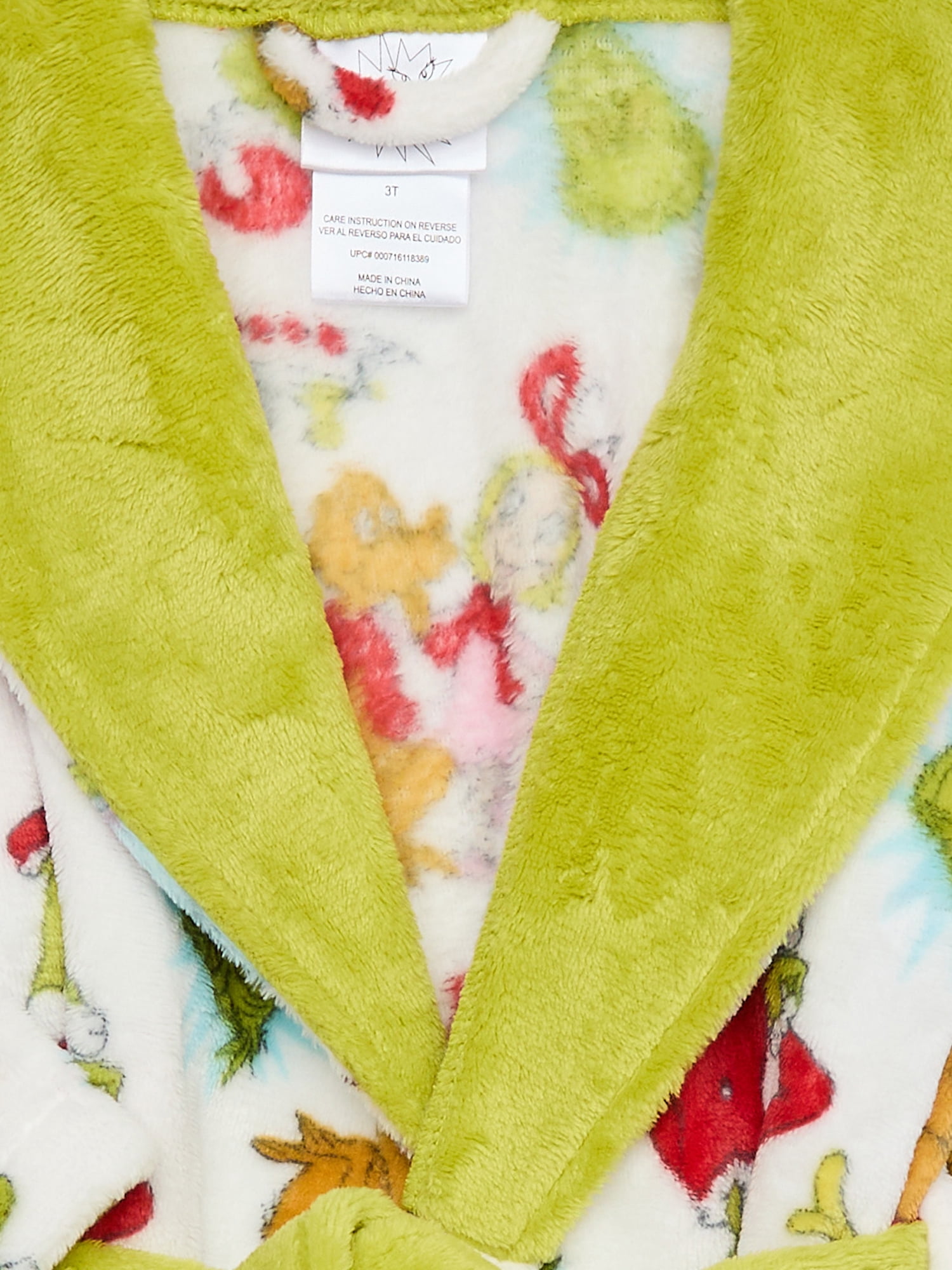 The Grinch Toddler Boys or Girls Robe, Size 12M-5T