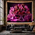 thumbnail image 6 of Luxurious Still Life With Clear Glass Compote Fluted, Mystical Fantasy for Space Lovers, Galaxy Room Decor, Mother's Day Gift, Tapestry Wall Hanging for Bedroom and Dorm, 6 of 7