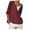 Wine, variant on Fanxing Linen Shirts for Women 2025 Trendy Summer Button V Neck 3/4 Sleeve Tops Dressy Casual Gauze Blouses S-5XL