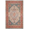 thumbnail image 2 of SAFAVIEH Saffron Ira Floral Bordered Cotton Area Rug, Fuchsia/Blue, 5' x 8', 2 of 7