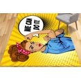 thumbnail image 3 of Living Room Rugs, Rugs, Woman Power Rug, Workplace Rug, Rug, Entryway Rug, Runner Rug, Abstract Rugs, Cute Rugs, Yellow Rug, 3.9'x5.9' - 120x180 cm, 3 of 4