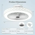 thumbnail image 3 of Gymax Ceiling Fan w/ Lights & Remote 3000-6500K Modern Flush Mount LED Fan Light, 3 of 10