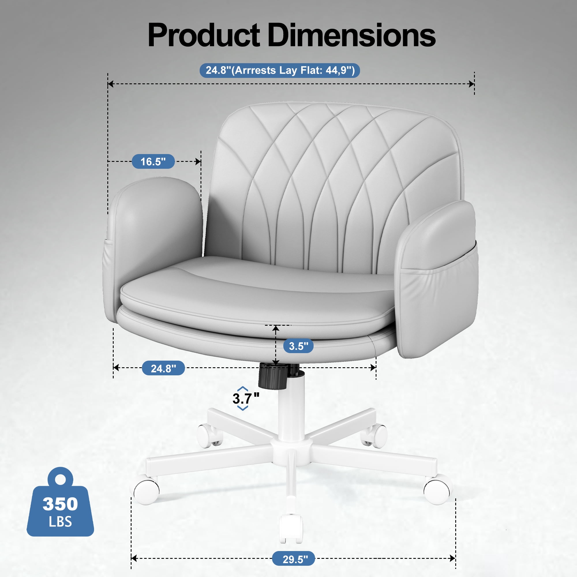 Misolant Big and Tall Office Chair, Computer Chair with Soft Adjustable Armrests, Ergonomic Gaming Chair with Breathable Linen Design, Executive Chairs with Footrest