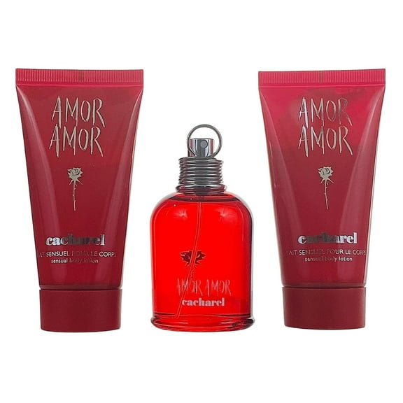 Cacharel Amor Amor Perfume Gift Set for Women, 3 Piece