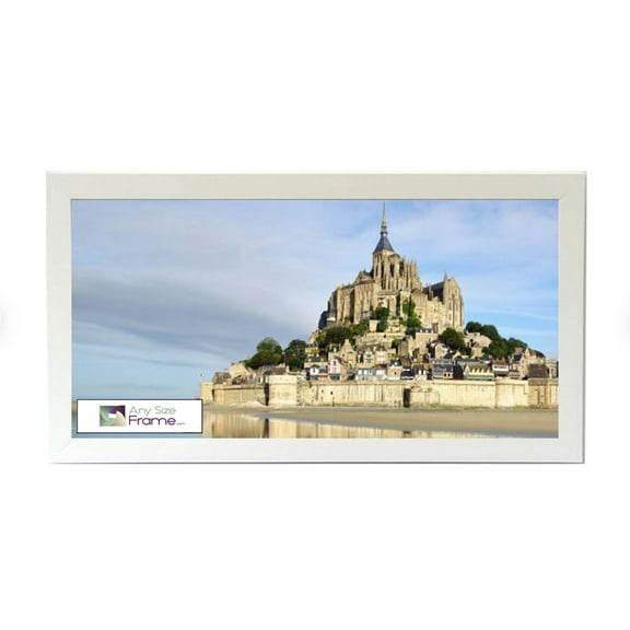 AnySizeFrame Wide Satin White Panoramic Frame