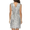 thumbnail image 4 of Ketyyh-chn99 Robe d'Été pour Femmes Robe Soleil Robes pour Femmes Robe Droite Unie pour les Vacances Robe à Enfiler Robe de Plage Argent,m, 4 of 5
