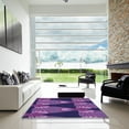 thumbnail image 7 of Ahgly Company Machine Washable Indoor Round Transitional Purple Iris Purple Area Rugs, 6' Round, 7 of 7