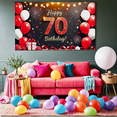 thumbnail image 6 of Glamorous Sparkling 70th Birthday Backdrop Banner Party Decoration Background for Photography Props Birthday Party Celebrations Photo Booth Decor, 6 of 7