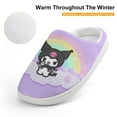 thumbnail image 4 of Kids Slippers Kuromi And My Melody House Slippers Warm Soft Plush Slipper Anti-Slip Winter Fluffy House Shoes for Boys Girls, 4 of 7